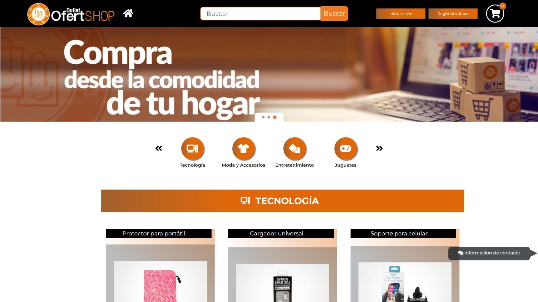 Captura de Outlet Ofershop